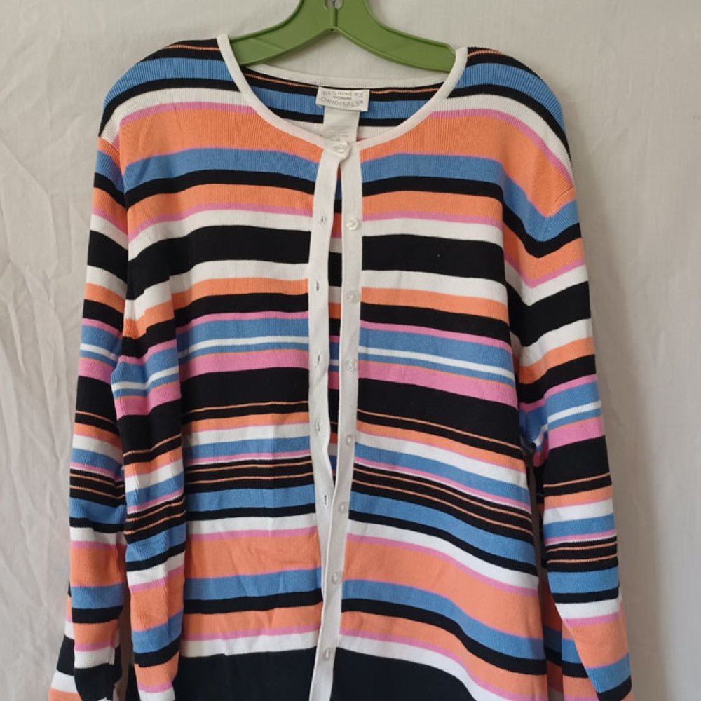 Women's Multicolor Cardigan and Tank combo